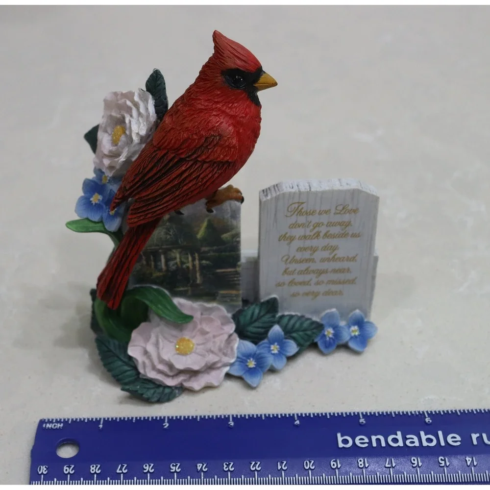 Thomas Kinkade A Love So Dear Cardinal Memorial Figurine 09-07464-001